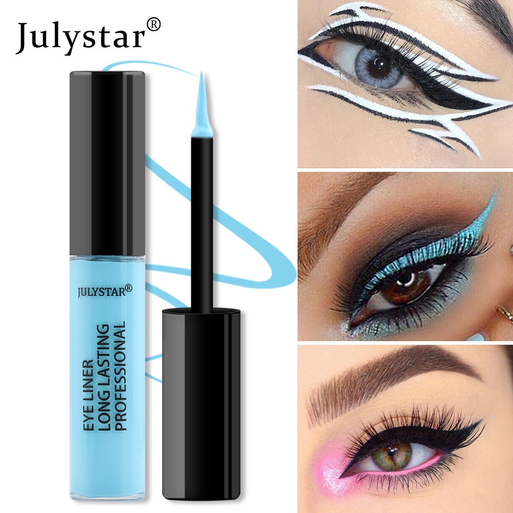 julystar Cross-border Halloween Beauty Eyeliner Liquid Cross-border Colored Waterproof, Oil-Proof and non-smudging Eyeliner Pen wholesale Item Picture