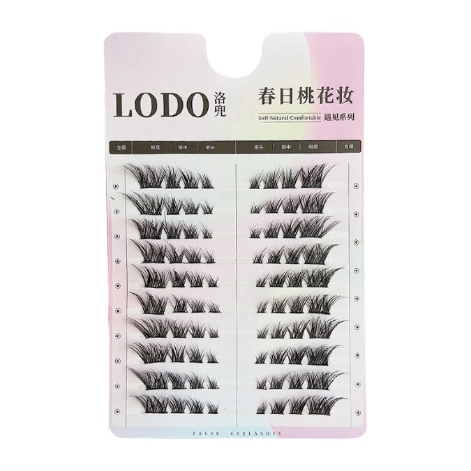 Luodou's popular segmented slanting flying sister style fox style segmented charming makeup, Spring peach blossom makeup series, natural and fake Item Picture