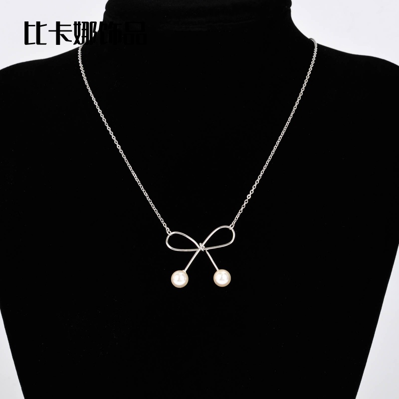 项链/珍珠项链/不锈钢饰品/珍珠/银饰细节图
