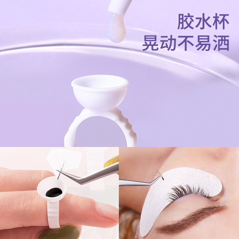 LMLTOP False Eyelash Glue Tweezers Combination Set, False eyelash Glue Assistant Toolkit SY024 Specification drawing