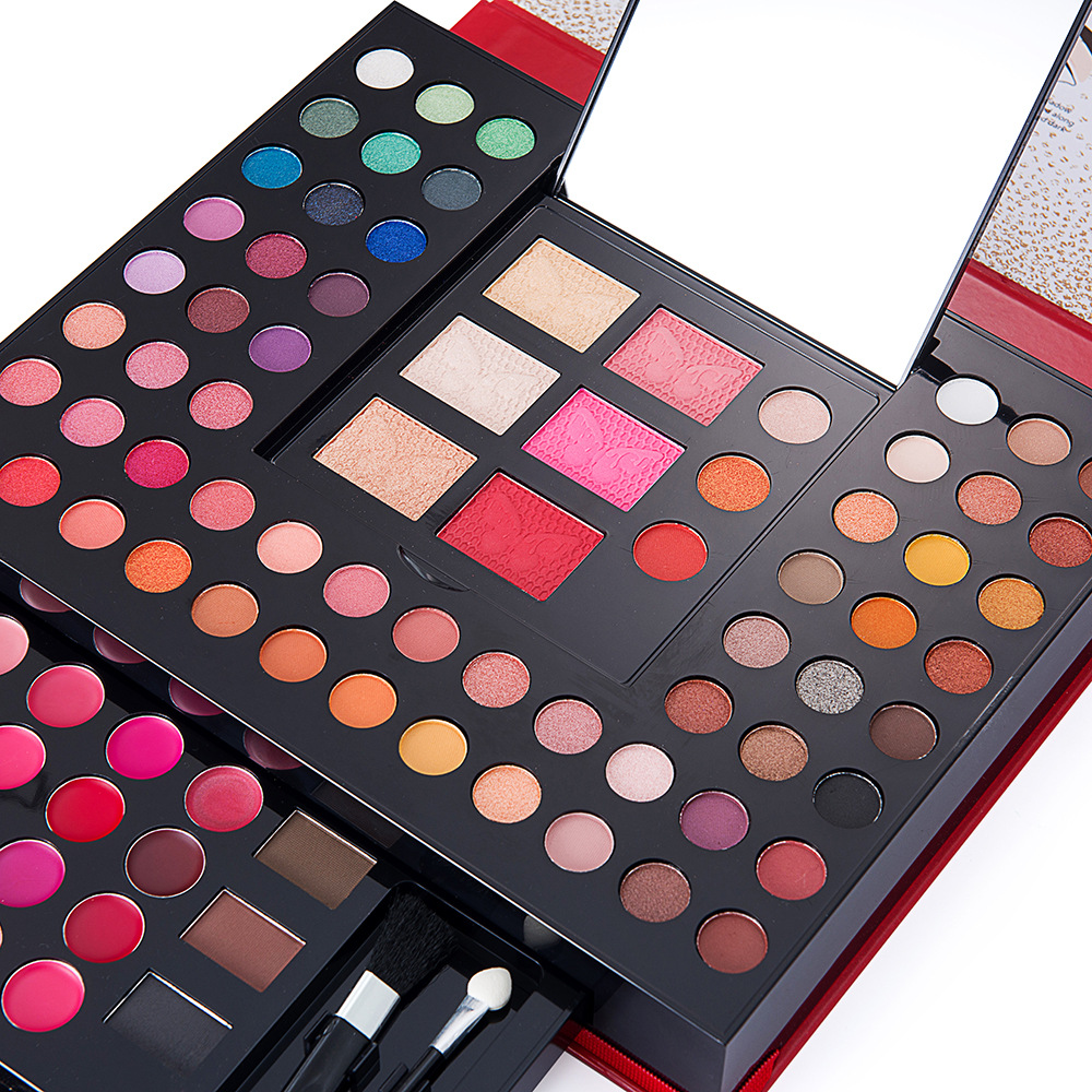 MISS YOUNG's new 88-color eyeshadow palette set, Eyeshadow, Blush, Eyebrow powder and lip gloss combination gift set Specification drawing