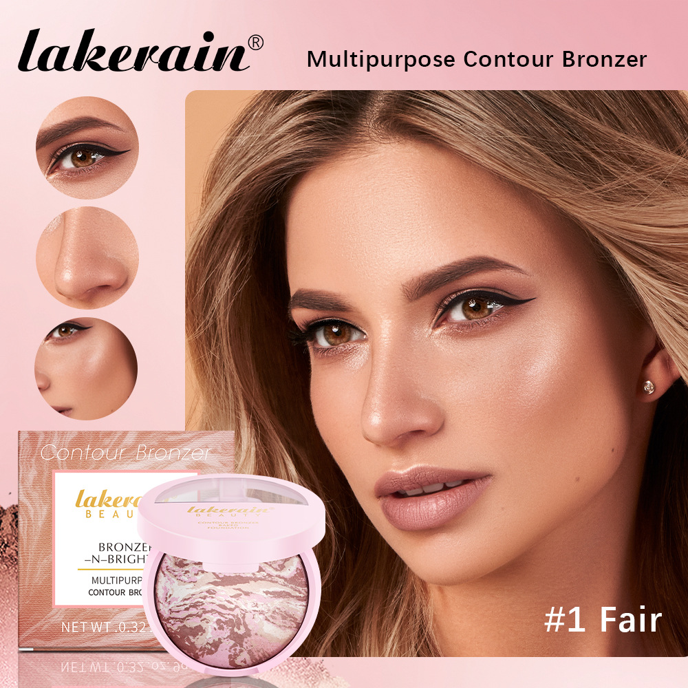 Cross-border new lakerain baking powder, highlighter Contour powder, setting and contouring details Picture