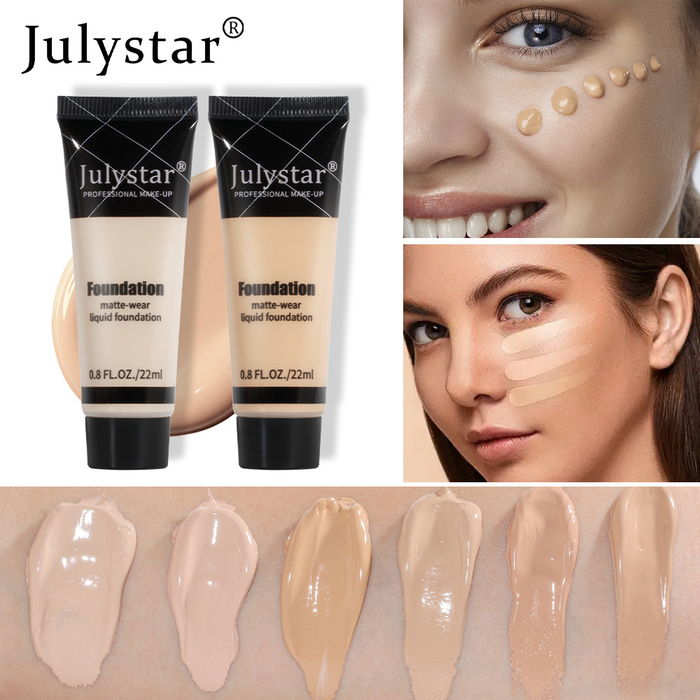 Cross-border beauty facial Moisturizing matte Foundation, oil-control, water-proof, sweat-proof, non-smudging, concealer foundation wholesale Specification drawing