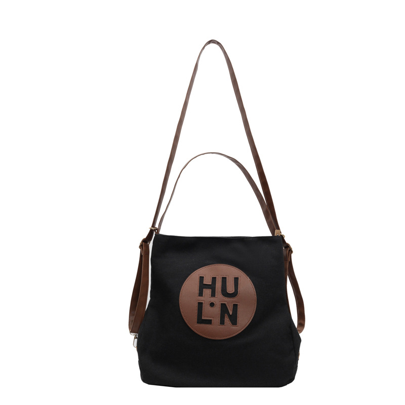 Korean letter printed multi-purpose cloth bag, 2024 new style, high-quality student backpack, commuting single-shoulder bag Item Picture