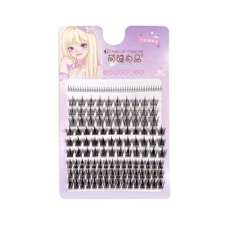 V-shaped lower eyelash + Lazy person's trilogy + Pure Wild Little Devil + Wheat ear combination large-capacity mixed false eyelash book Item Picture
