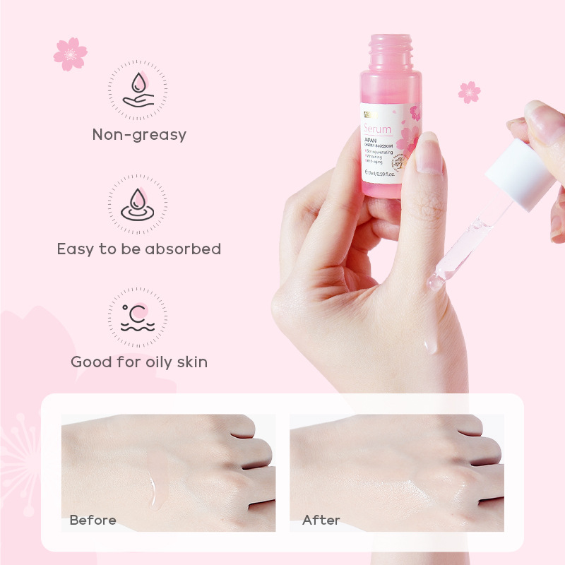 FENYI Cherry Blossom Essence 17ml, a cross-border manufacturer of essence hydrating and moisturizing skin care products and toner details Picture