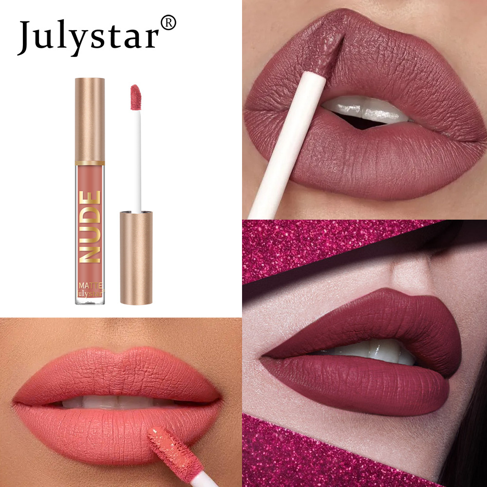 European and American matte, frosted velvet non-fading lip gloss, natural, long-lasting and three-dimensional non-stick cup lip gloss lipstick wholesale Specification drawing