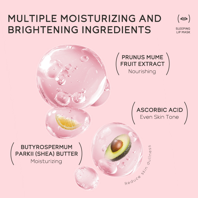 Cross-border QUIYUM Cherry Blossom Sleep Lip Mask 15g Hydrating and Moisturizing Lipstick Softening Keratin Moisturizing Factory wholesale Application Scenario