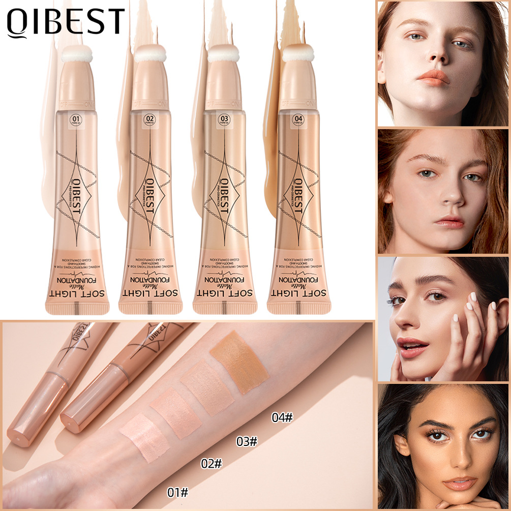 QiBest Cushion Foundation Concealing Matte Foundation Covering Hidden Pores Natural Moisturizing Foundation Cream Wholesale details Picture