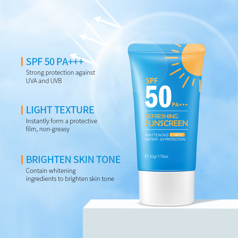 LAIKOU sunscreen50g Hydrating and Moisturizing Cosmetics and Skin care Products Cross-border wholesale Application Scenario