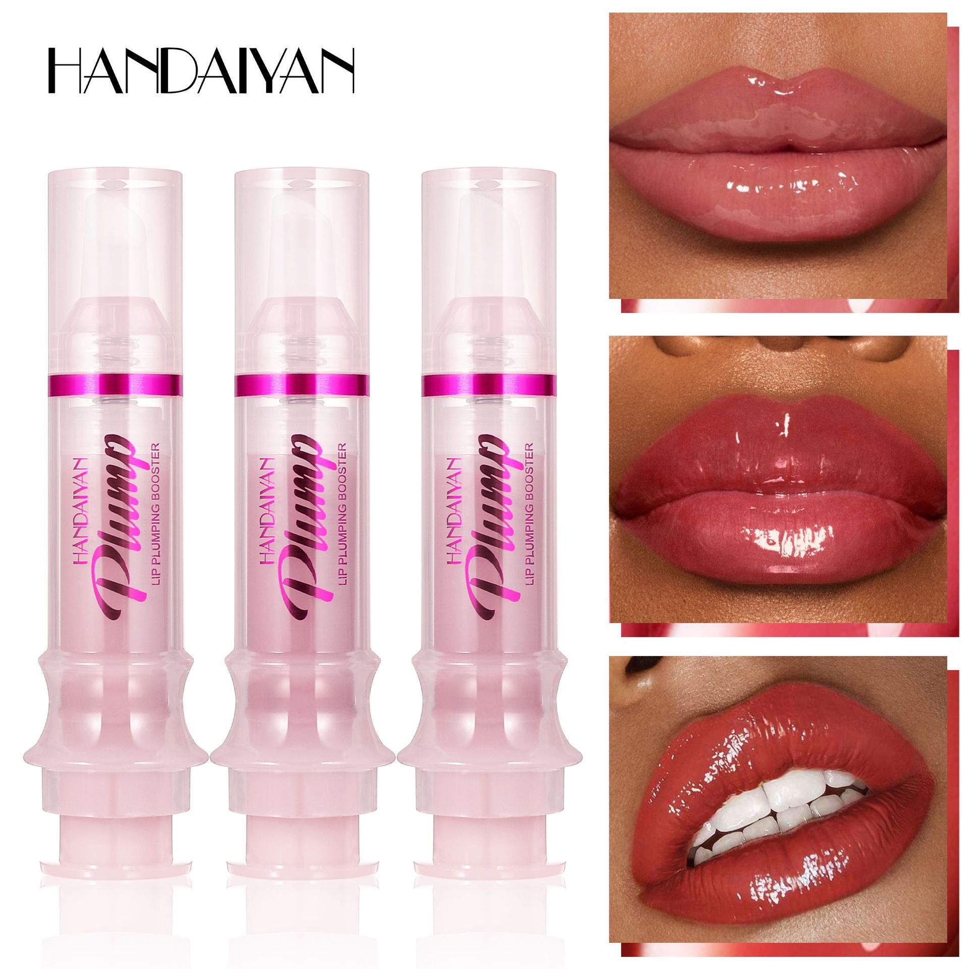 Cross-border Lip Augmentation Lotion for Lustrous and Plump Lips HANDAIYAN Moisturizing, Hydrating and easy to Color Needle Tube Lip Augmentation Lotion full figure