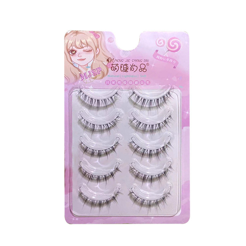 Mengjie Shangpin Transparent stem charming natural elf style eyelashes Natural simulation soft and comfortable false eyelashes Item Picture
