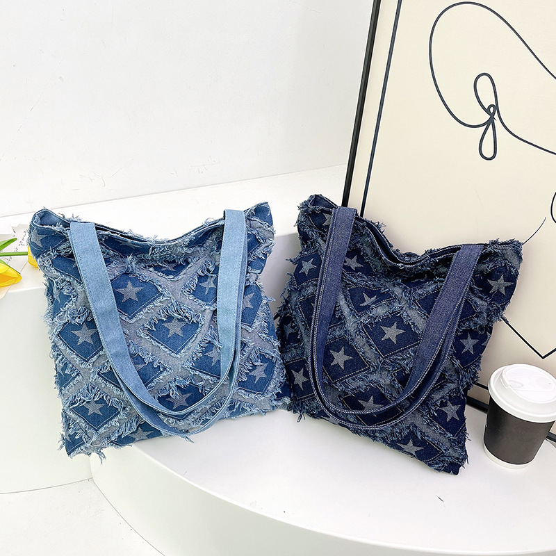 2024 New bucket bag, starry fringed fringe single-shoulder bag, autumn trendy and personalized design handbag, crossbody bag Application Scenario