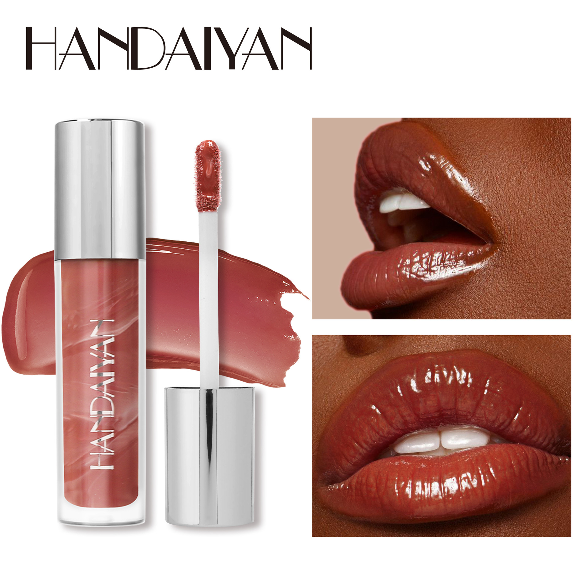 Cross-border Mirror Lip Gloss handaiyan Marble Texture Moisturizing Lip Gloss Lipstick Mirror Lip Gloss details Picture