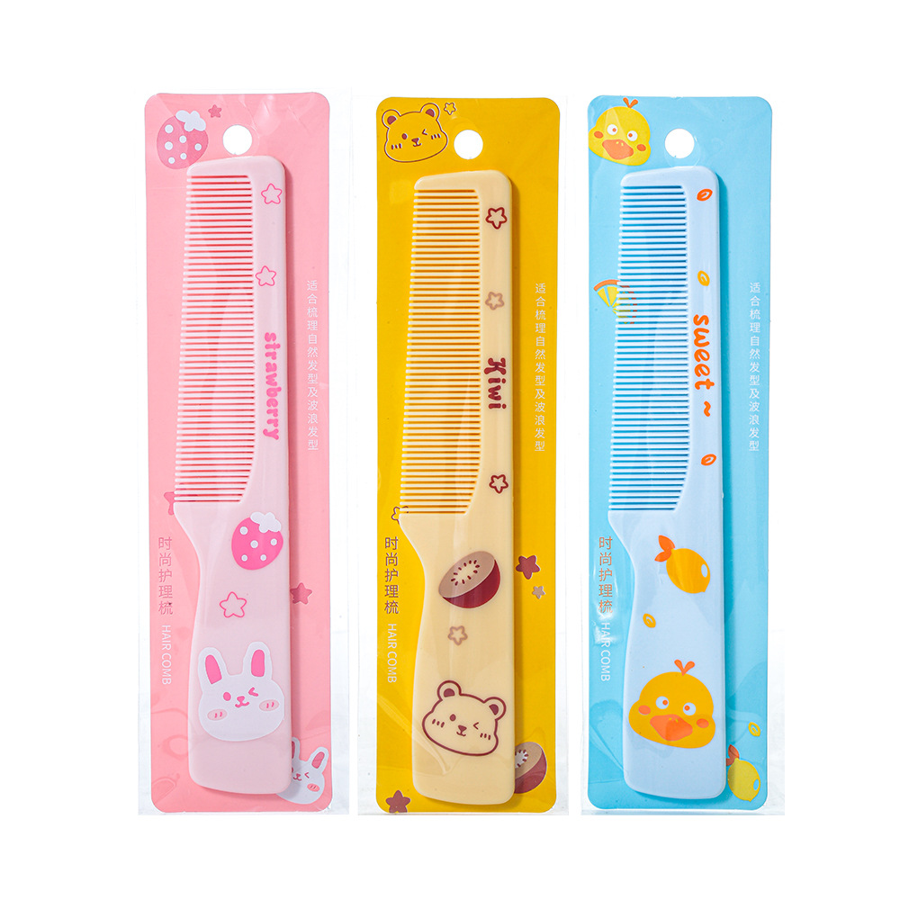 LMLTOP Cartoon Cute Straight Hair Comb ABS Dense Tooth Comb Portable hair Care Comb wholesale SY702 Item Picture