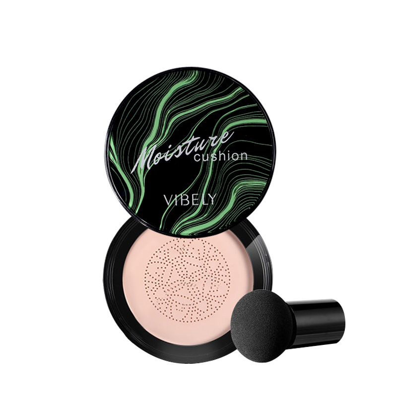 VIBELY Concealer Moisturizing Mushroom Head Cushion Beauty Cream Long-lasting, Oil-Control and Non-caking bb Cream Setting Powder Compact Item Picture