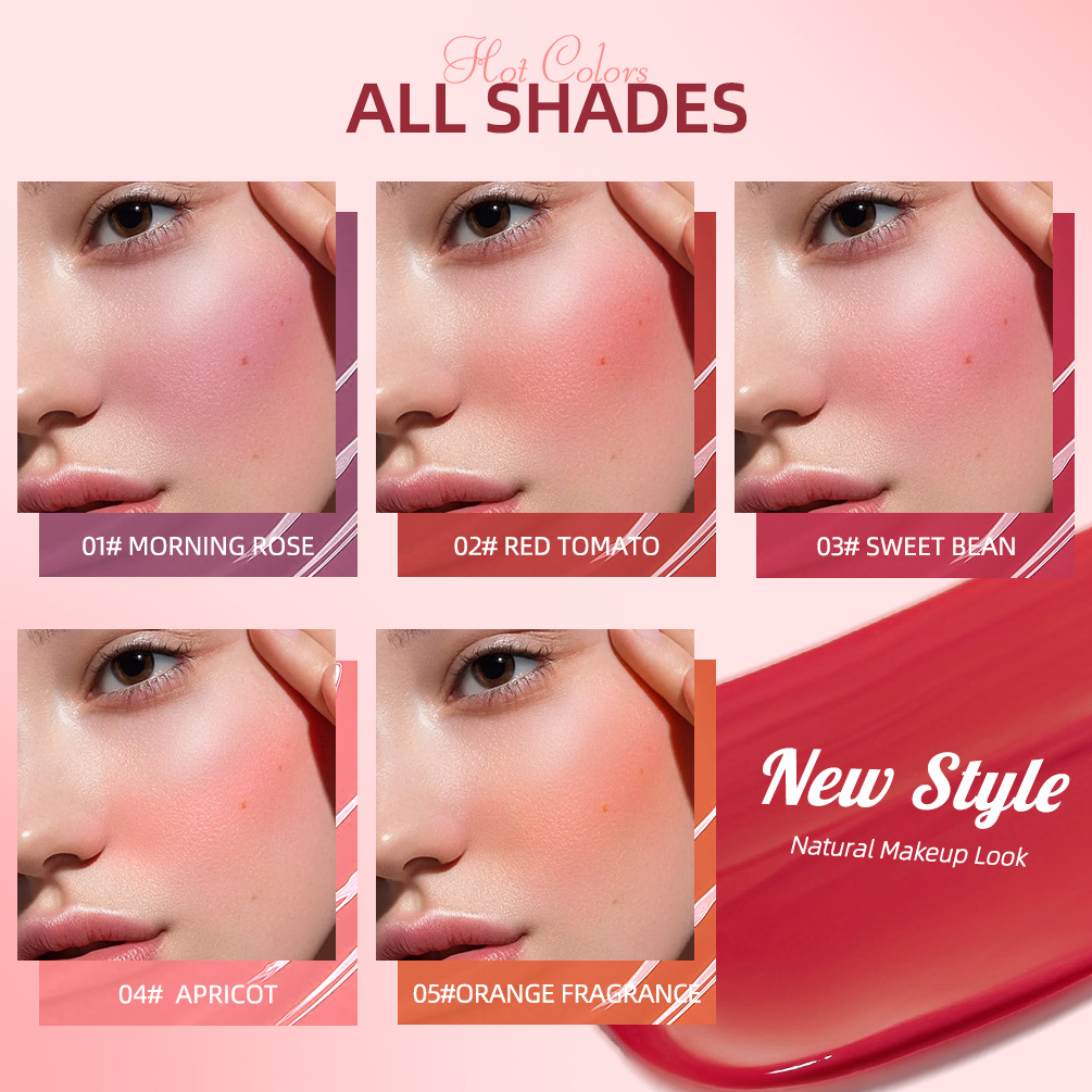QiBest liquid Blush is smooth, natural, long-lasting and brightening. The hydrating blush is not prone to fading. It is a blush powder cream full figure