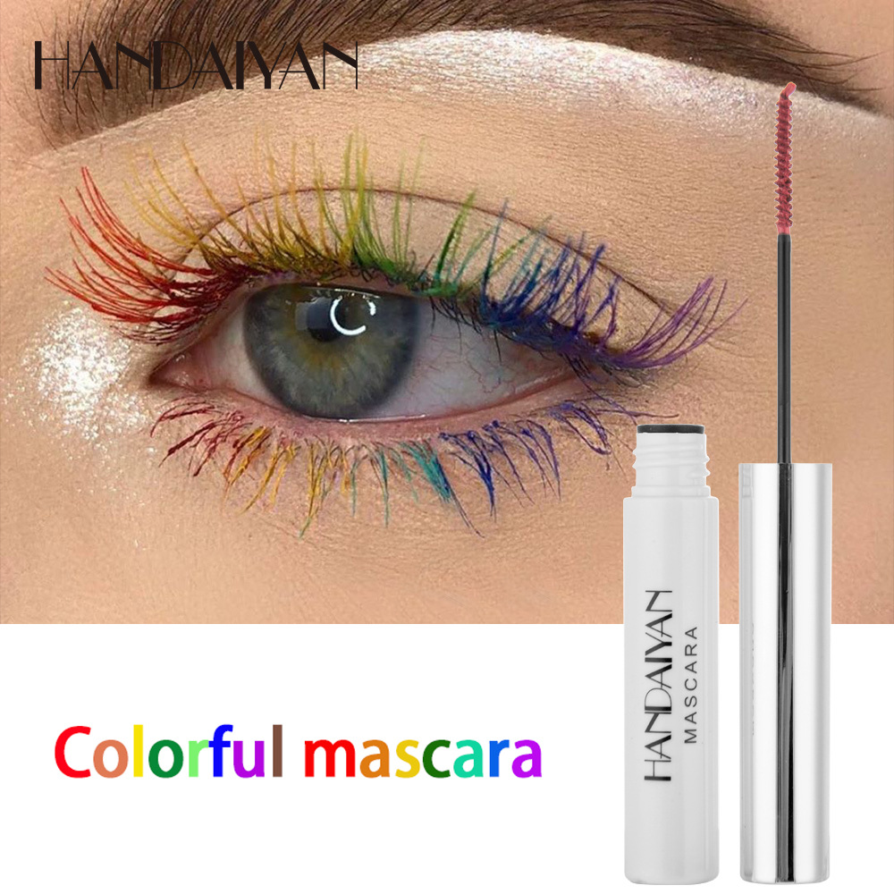 HANDAIYAN Cross-border colored mascara is a long-lasting, waterproof, non-smudge, long, thick and curling mascara details Picture