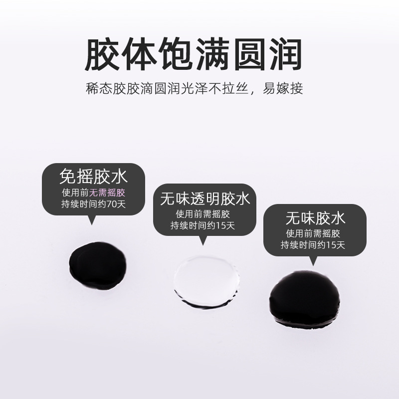 New odorless, natural and scarless eyelash extension glue, dries quickly in 1 second, is gentle and long-lasting. Eyelash extension glue for eyelash shops Specification drawing