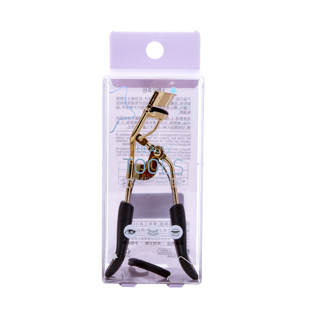 LMLTOP Sunflower Wide-Angle Eyelash Curler Stainless Steel Gold Eyelash Curler with Adhesive Strip SY519 Item Picture