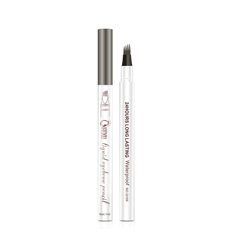 A best-selling four-fork liquid eyebrow pencil for foreign trade, waterproof and non-smudge, extremely fine 4-fork water eyebrow pencil, wild eyebrow factory direct sales Item Picture