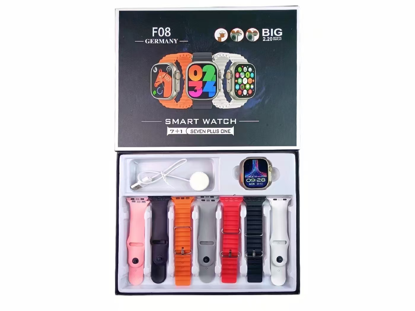 F08 智能ai手表套装 爆款 多功能 时尚精美 运动  