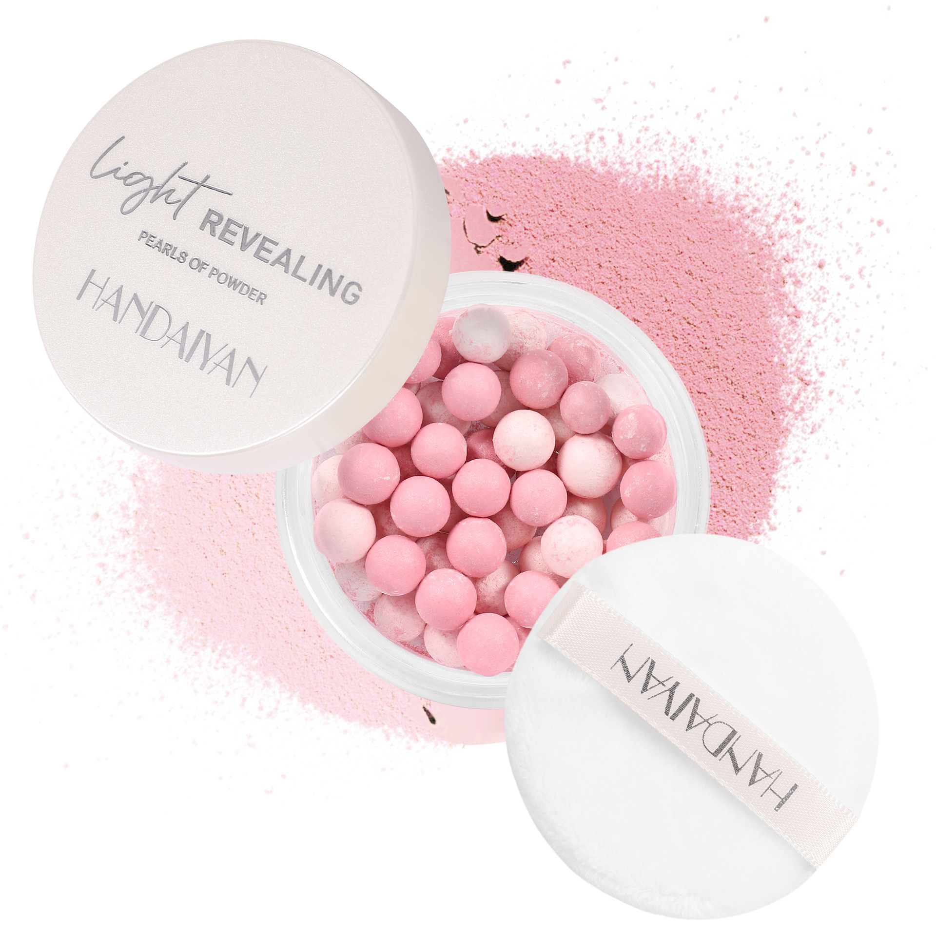 Cross-border Setting loose Powder Balls, five-color high-gloss contouring pearlescent handaiyan Oil-control long-lasting wholesale setting powder details Picture