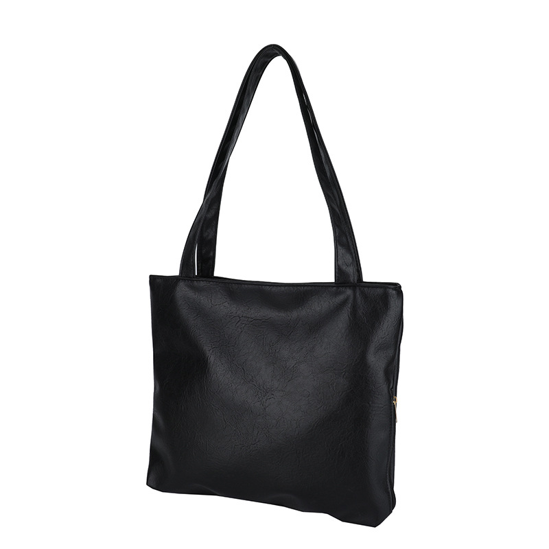 Retro large-capacity tote bag for women, 2024 new style fashionable portable commuting bag for going out, single-shoulder bag for students' classes Item Picture