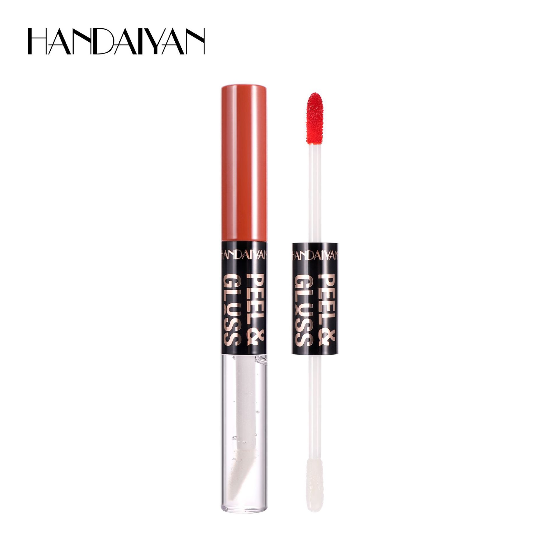 Cross-border tear-off lip gloss matte Waterproof HANDAIYAN Moisturizing and hydrating, easy to color and repair double-head tear-off lip gloss Item Picture