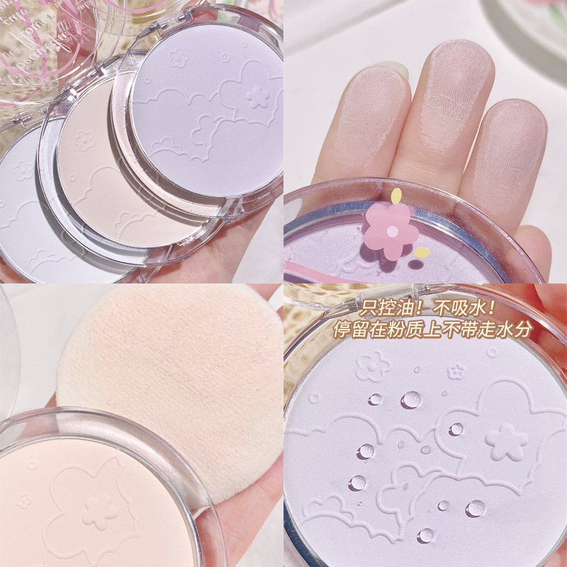 xixi Clear and misty Prime Powder Compact, setting makeup, concealer, long-lasting oil control, skin smoothing, matte finish, brightening, student contouring Powder Compact details Picture