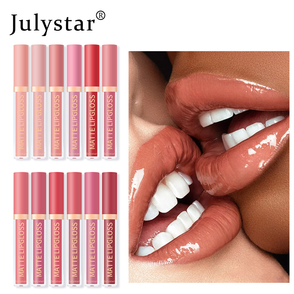 European and American makeup long-lasting moisturizing non-fading lip gloss set box, water light mirror Dudu Lip gloss set, Amazon wholesale Specification drawing