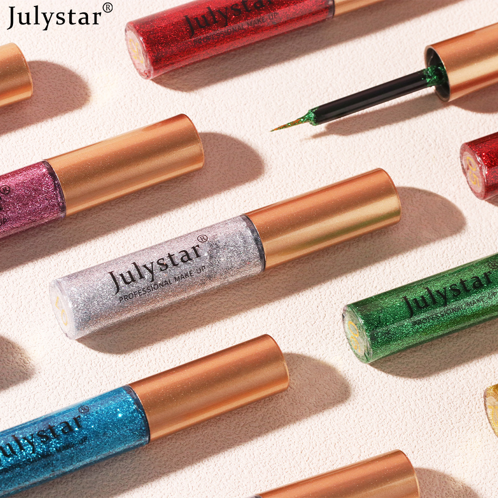 Cross-border eyeliner liquid, colored eyeliner pen, pearlescent eyeliner, export eyeliner liquid pen, waterproof and oil-proof, wholesale eyeshadow liquid details Picture