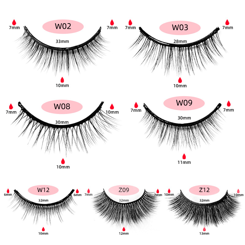 New cross-border products: A pair of self-adhesive false eyelashes, reusable synthetic fiber false eyelashes, and one-piece glue-free eyelashes Application Scenario