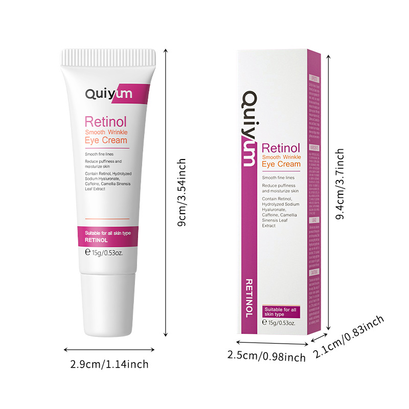 QUIYUM Retinol Eye Cream 15g from cross-border skincare manufacturer helps hydrate and moisturize the skin around the eyes Item Picture