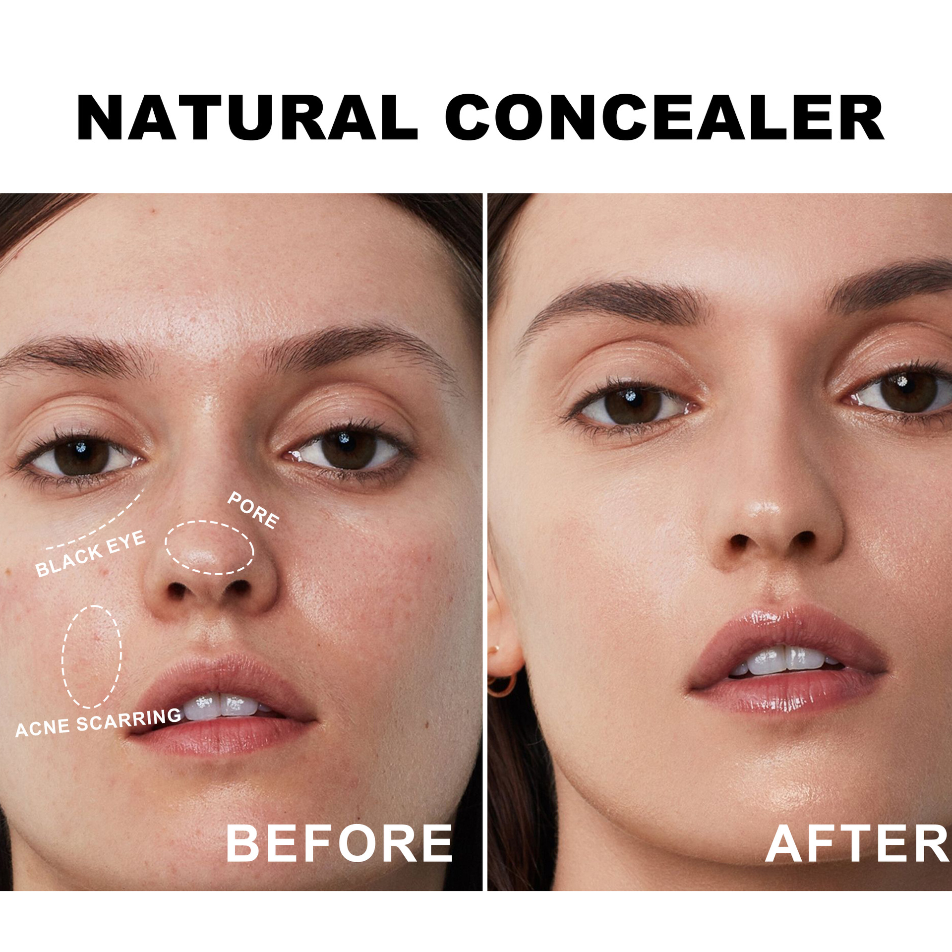 handaiyan's new cross-border tube concealer, a European and American makeup concealer, can cover facial spots details Picture