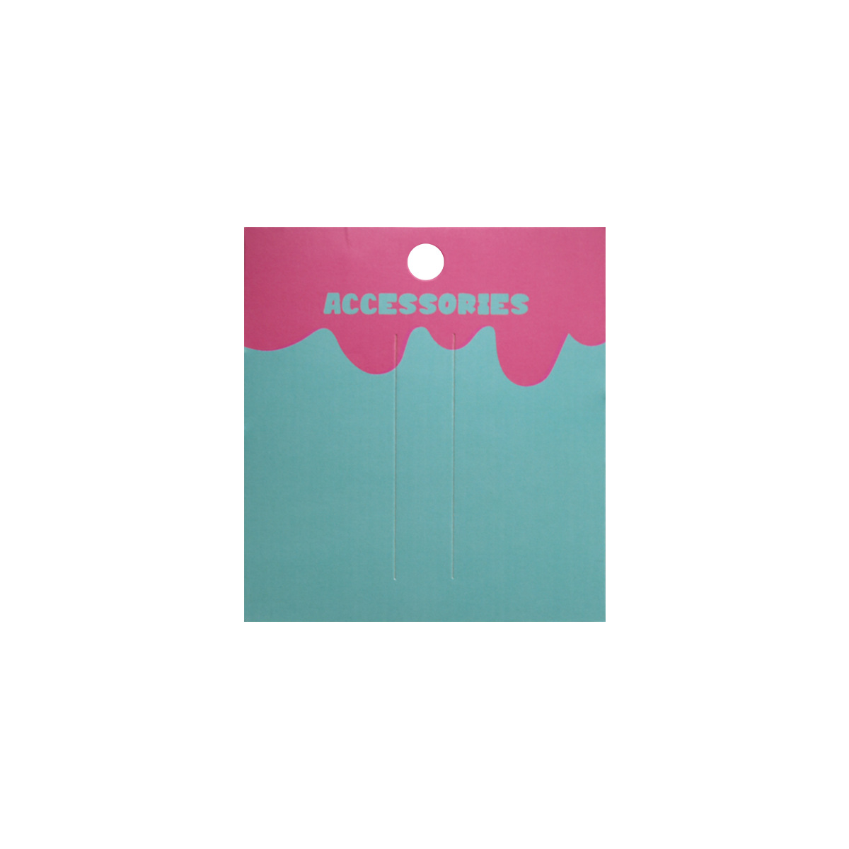 Live display of dopamine-colored hair clip card paper 8.2*9cm with hanging holes, hair clip card paper tag packaging material Item Picture