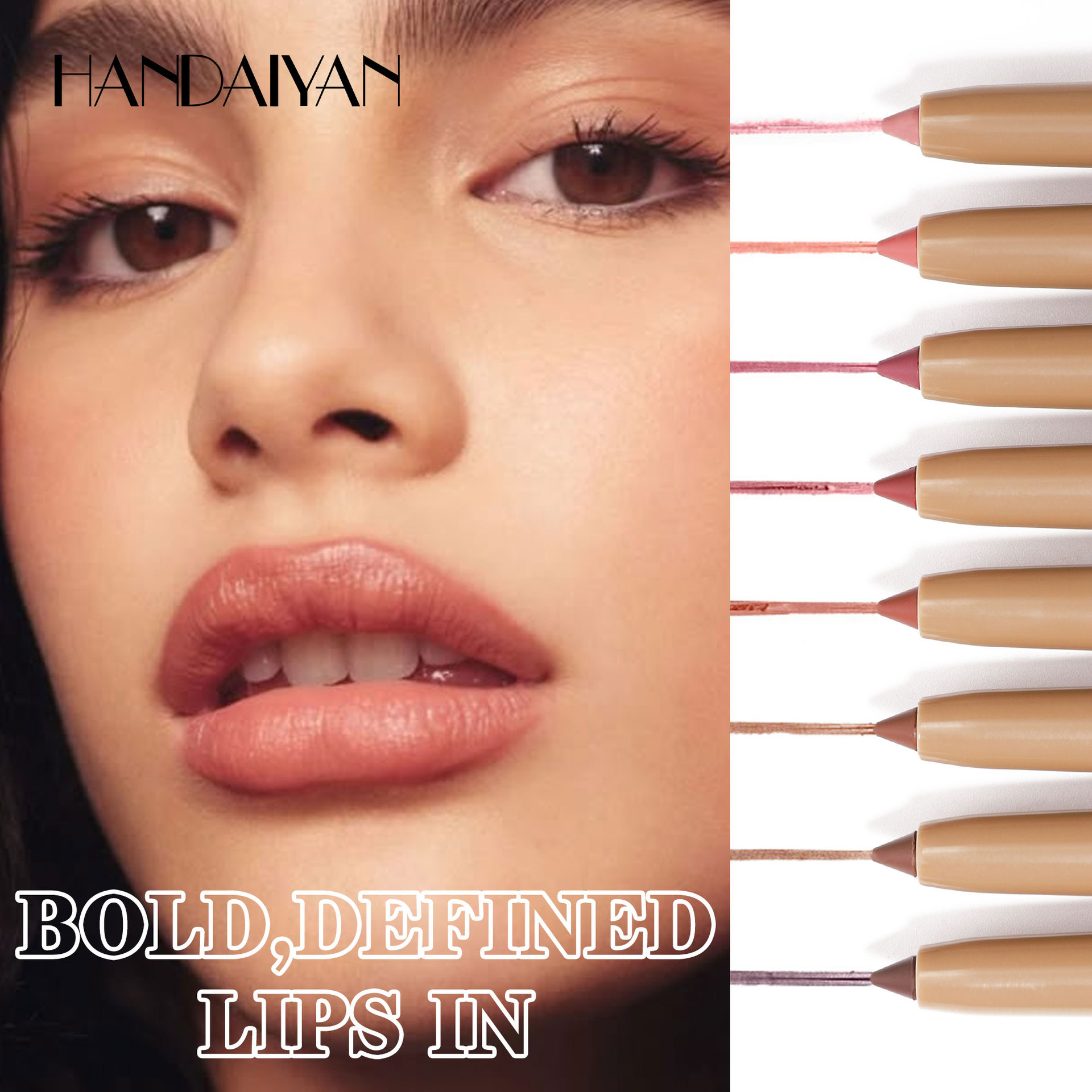 Wholesale cross-border lip liner pen for shaping lips HANDAIYAN Lip liner pen is waterproof, does not fade easily and is easy to apply color details Picture