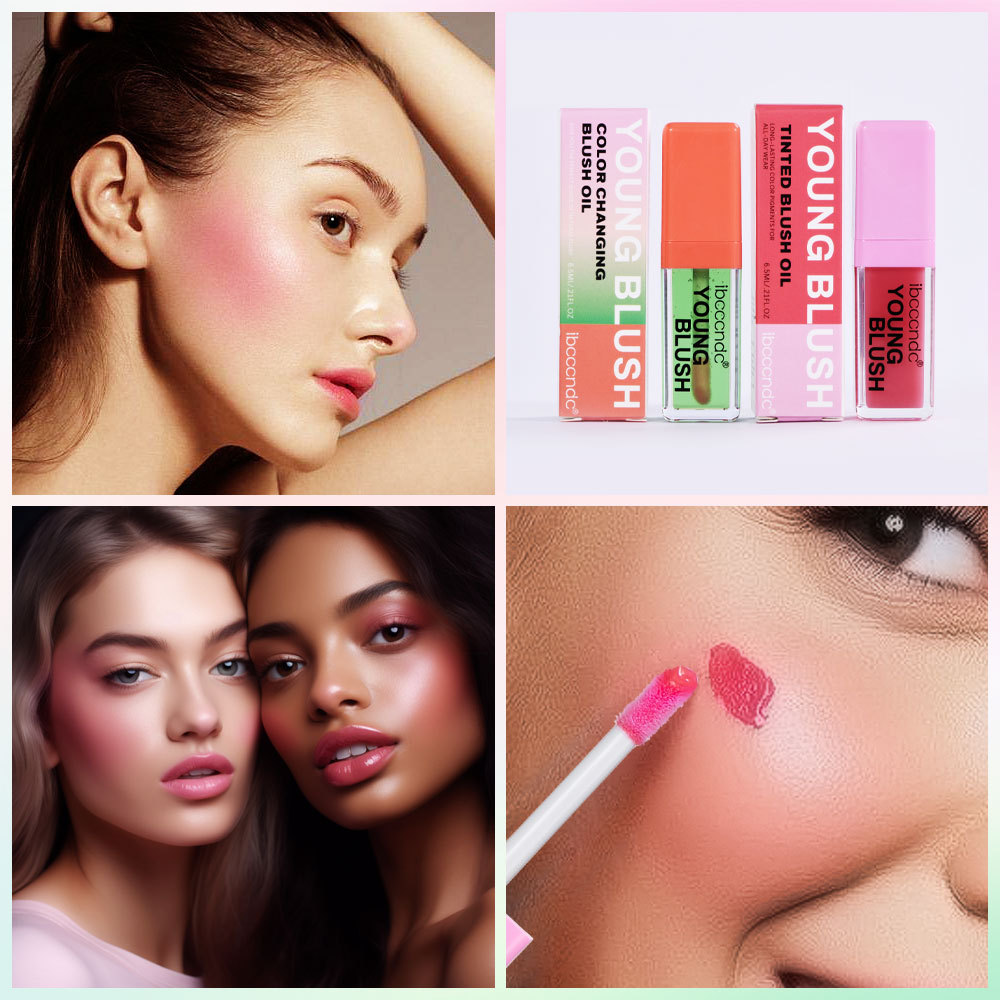 ibcccndc Liquid Blush Oil Brightens and moisturizes Blush, Warming liquid blush Application Scenario