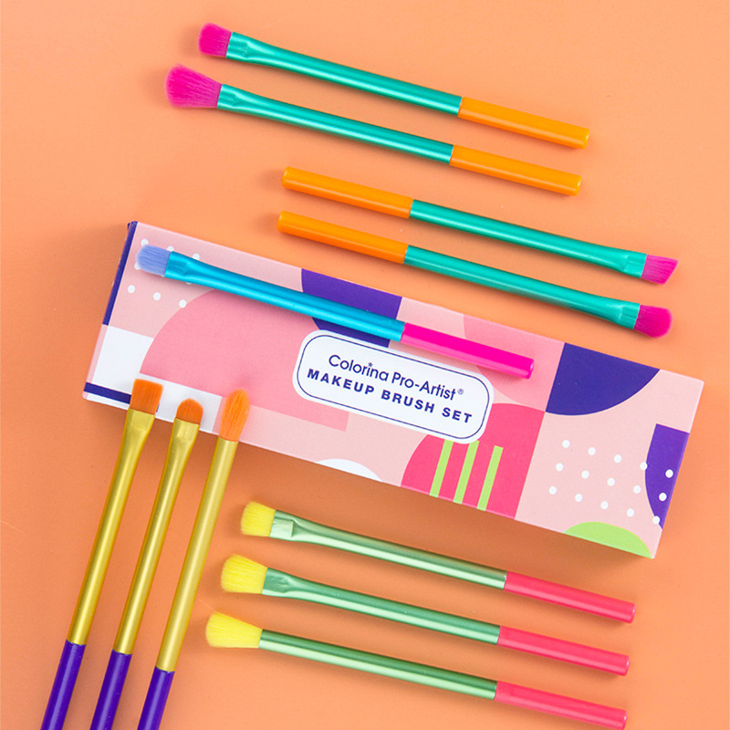Cross-border export foundation brush, colored makeup brush set, complete set of loose powder, eyeshadow, lip brush, concealer box, beauty tools Application Scenario