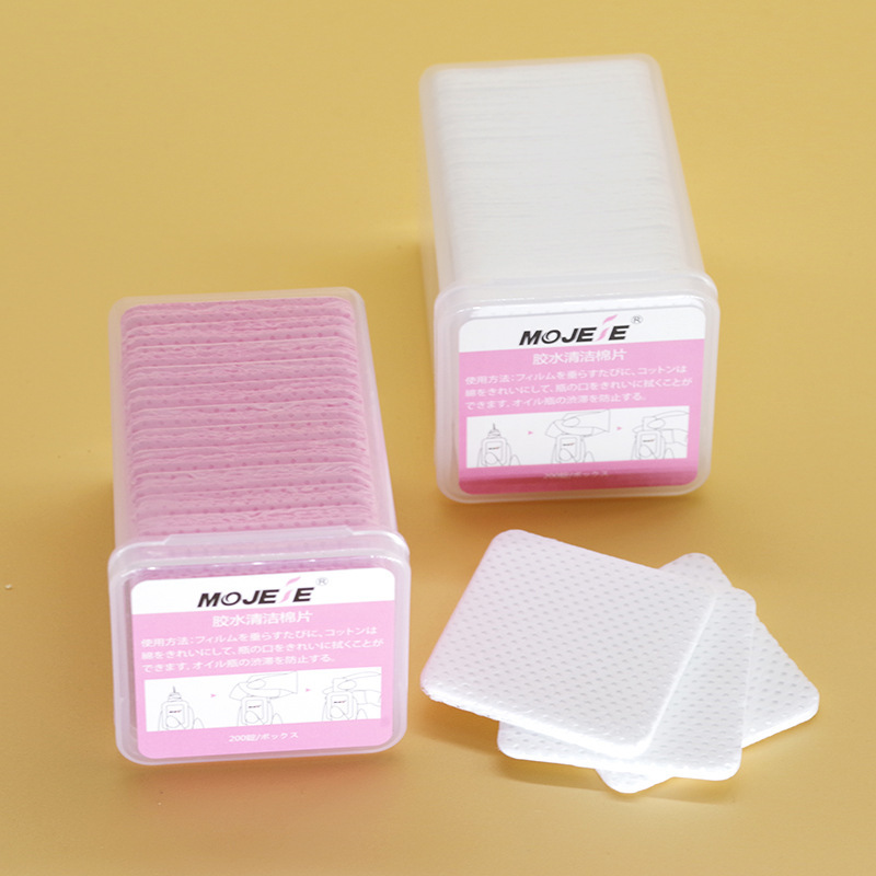 New eyelash extension glue cleaning cotton pads, nail and eyelash extension tools, nail removal wipes, glue bottle mouth cleaning cloths details Picture