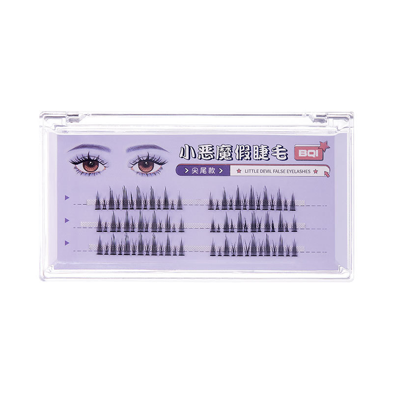 Demonic false eyelashes are thick, light and natural. Single tuft comic Barbie eye segmented extension false eyelashes wholesale Application Scenario