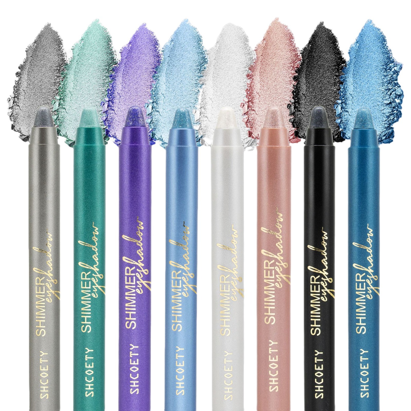 SHCOETY Cross-border exclusive 10-color pearlescent eyeshadow pen, non-smudging, pencil sharpener, eyeliner, and bed pencil foaming Item Picture