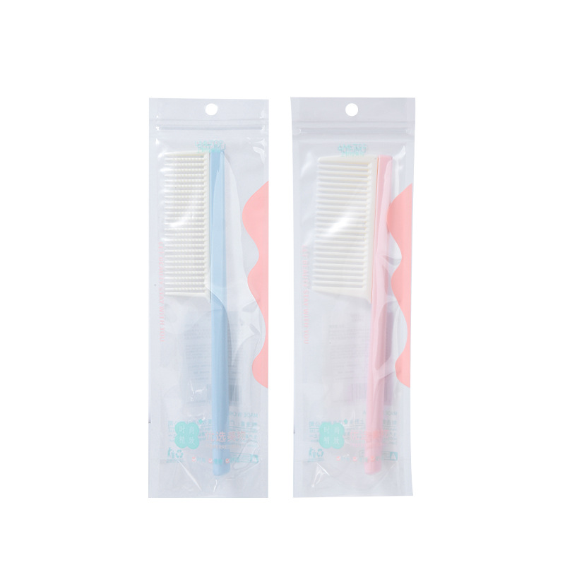 LMLTOP corrugated straight hair comb ABS plastic fine-toothed hair styling care comb wholesale SY1052 Item Picture