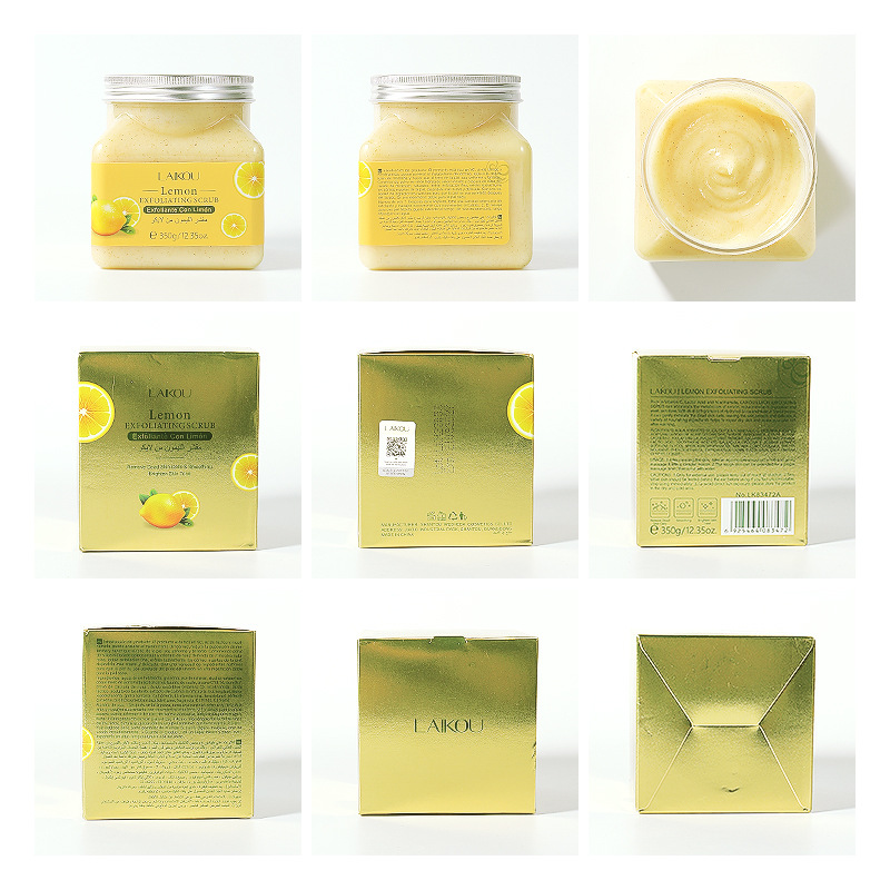 Laikou Body Lemon Scrub 350g Pore and Exfoliating Skin Care Product Body Scrub Wholesale details Picture