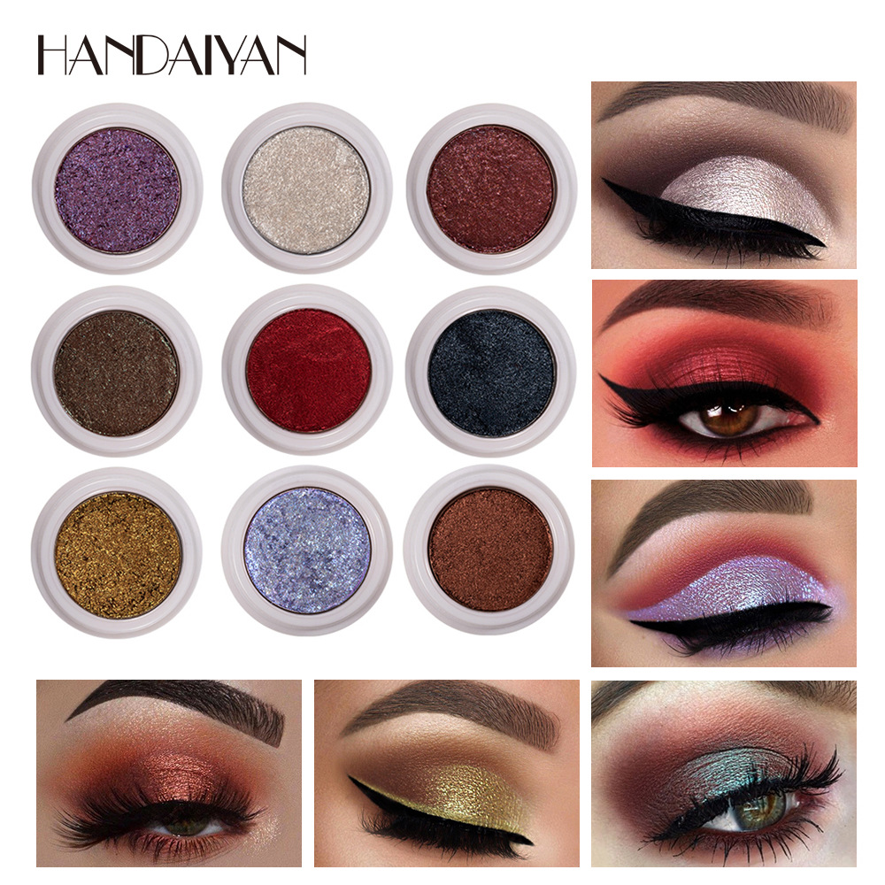 Cross-border Chameleon eyeshadow HANDAIYAN single-color pearlescent, non-smudging and easy-to-apply mashed potato eyeshadow full figure