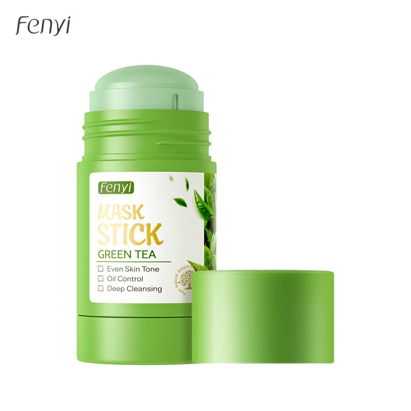 Wholesale of cross-border Fenyi Green Tea Mask Solid Stick Application Type mud Film for hydrating and cleansing, 40g in stock from the manufacturer full figure