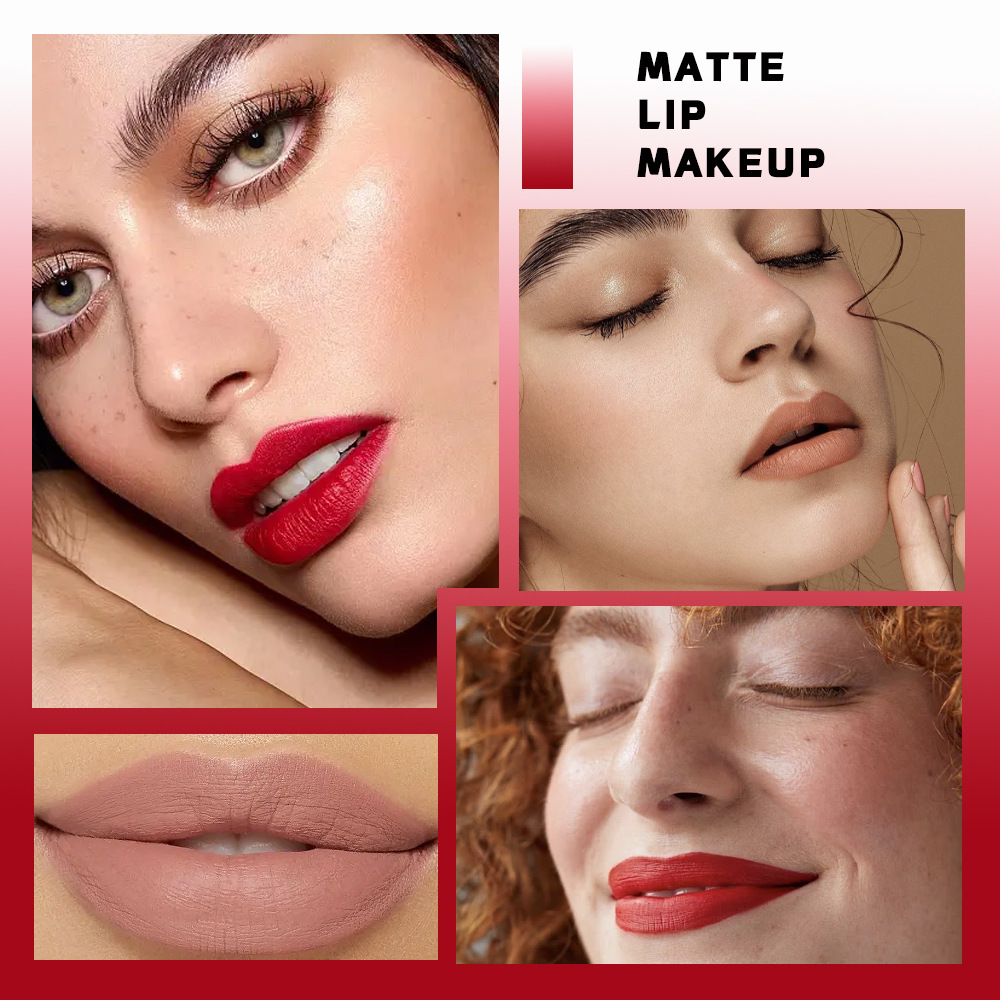 Wholesale of new autumn makeup and lipstick products with a velvet matte finish that does not fade or stick to the rim of the cup. Export Specification drawing