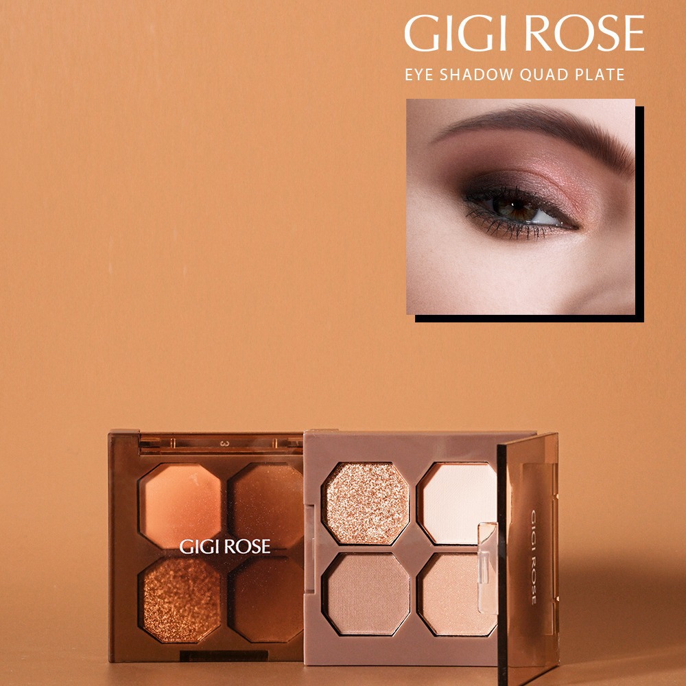 GIGI ROSE's four-color eyeshadow palette is easy to apply without powder flaking. It features earth tones, brightening and matte contouring. New product details Picture