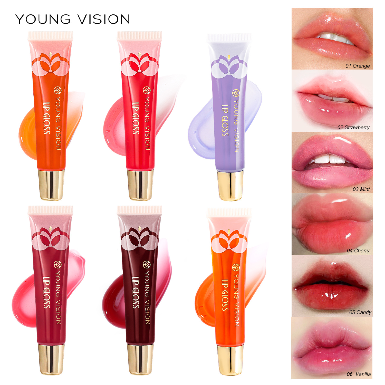 YOUNG VISION Glass Mirror Transparent Lip Oil, Lip Gloss, Mint Lip Liquid, Fruit Lip Gloss details Picture