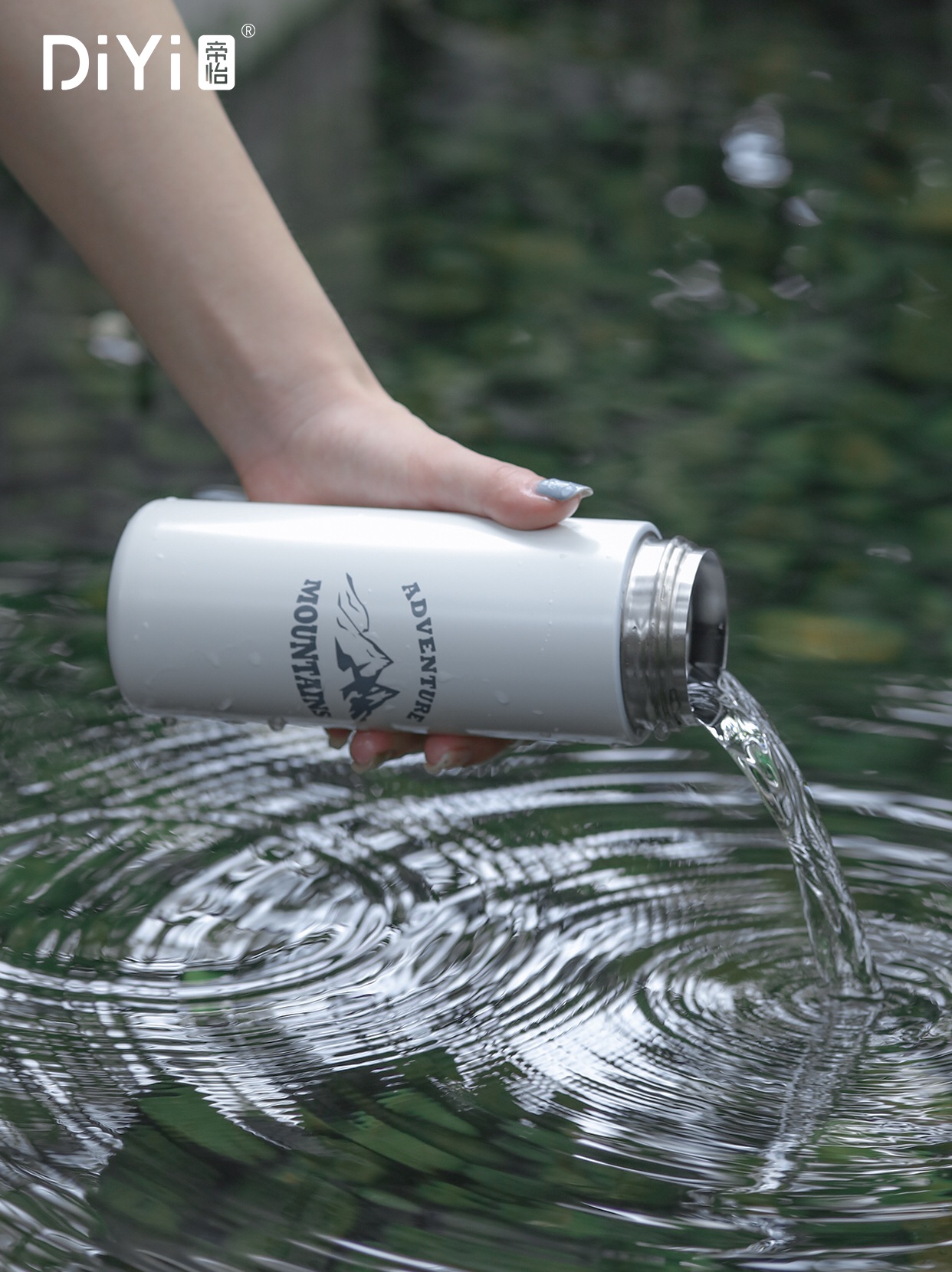 城市喧嚣，追逐理想⛺️DY-BW1016帝怡山野弹跳杯280ml,内316外304不锈钢，直饮饮水口。详情6